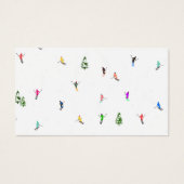 Winter Alpine Skiërs Skiën Patroon Visitekaartje (Voorkant)