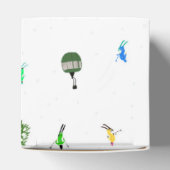 Winter Alpine Skiërs Skipatroon Bedankdoosjes (Bovenkant)