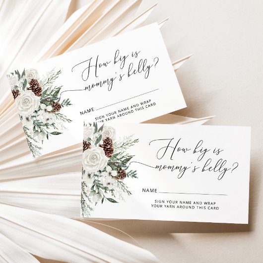 Winter altijd groen hoe groot is mama's buik informatiekaartje
