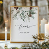 Winter altijd groene elegante gunsten nemen een tr poster