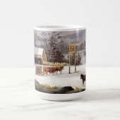 Winter Americana Horses Sleigh Town Oxen Mok (Center)