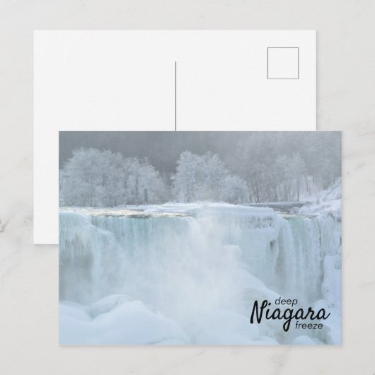 Winter Amerikaanse Herfsten, bevroren | Niagara De Briefkaart (Voorkant / Achterkant)