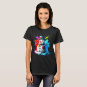 Winter And Snow Christmas A Coloured Snowman  T-shirt (Voorkant volledig)
