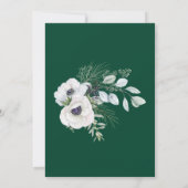 Winter Anemone Hand-Painted Engagement Party Kaart (Achterkant)
