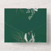 Winter Anemone Hand-Painted Wedding Celebration All In One Uitnodiging (Achterkant)