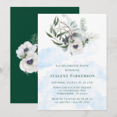 Winter Anemone handgeschilderde vrijgezellenfeest Kaart (Voorkant / Achterkant)