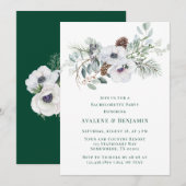 Winter Anemone handgeschilderde vrijgezellenfeest Kaart (Voorkant / Achterkant)