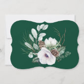 Winter Anemone Painted Wedding Save The Date Kaart (Achterkant)