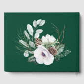 Winter Anemoon Bloemen Handgeschilderde bruiloft Gastenboek (Achterkant)