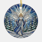 Winter Angel Family Photo Keramisch Ornament (Voorkant)