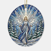 Winter Angel Family Photo Keramisch Ornament (Links)