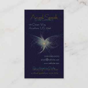 Winter Angel Fractal Art Visitekaartje