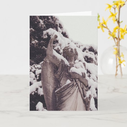 Winter Angel Kaart (Gele Bloem)