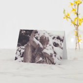 Winter Angel Kaart (Gele Bloem)