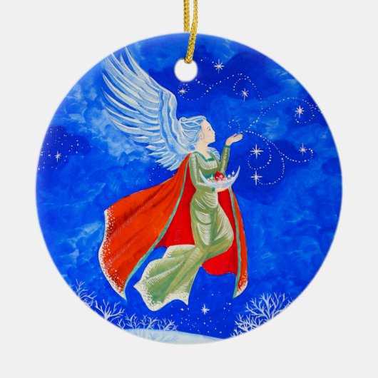 Winter Angel Keramisch Ornament (Voorkant)