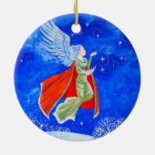 Winter Angel Keramisch Ornament (Achterkant)