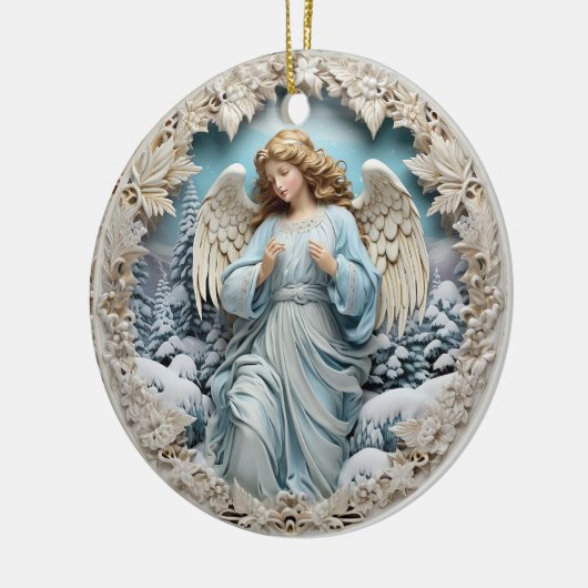 Winter Angel Keramisch Ornament (Links)