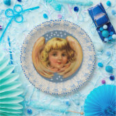  Winter Angel Lace Trim Papieren Bordje (Feest)