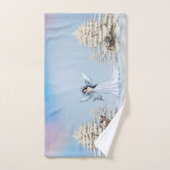 Winter Angel Scene Bath Towel Set Bad Handdoek (Handdoek)