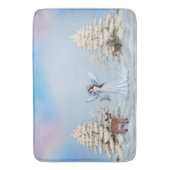 Winter Angel Scene Bathroom Bath Mat (Voorkant Verticaal)