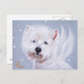 Winter Angel (Westie) Briefkaart (Voorkant / Achterkant)