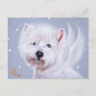 Winter Angel (Westie) Briefkaart