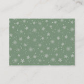 Winter Animal Baby Shower Books For Baby Informatiekaartje (Achterkant)