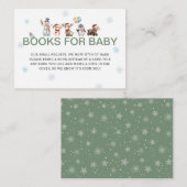 Winter Animal Baby Shower Books For Baby Informatiekaartje (Voorkant / Achterkant)