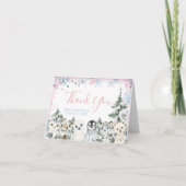 Winter Animal Gender onthullen hem of zij Bedankkaart (Voorkant)