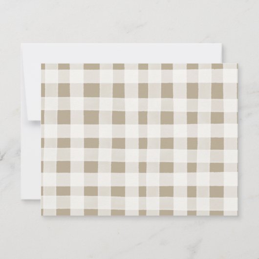 Winter Animal Gender onthullen hem of zij Woodland Bedankkaart (Achterkant)