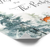 Winter Animal Woodland Baby shower Wensen voor Bab Poster (Hoek)