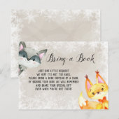 Winter Animal Woodland Books for Baby Card Briefkaart (Voorkant / Achterkant)