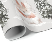 Winter Animals Grey Baby Shower Cadeaupapier (Rol Hoek)