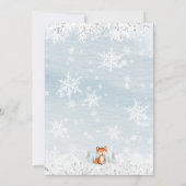 Winter Animals Woodland Baby shower Het is koud bu Kaart (Achterkant)