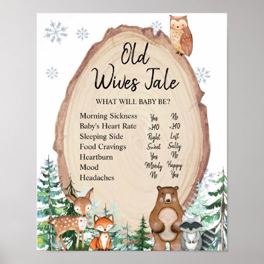 Winter Animals Woodland Old Wives Tales Poster (Voorkant)