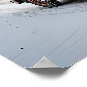 Winter Antiek auto Poster (Hoek)