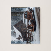 Winter Antiek auto puzzel (Verticaal)