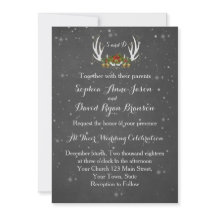 Winter Antlers Chalkboard Weddenschap