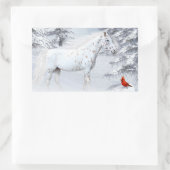 Winter appaloosa rechthoekige sticker (Tas)