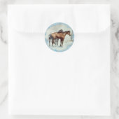 WINTER APPALOOSA & SNEEUWVLOKKEN DOOR SHARON SHARP RONDE STICKER (Tas)