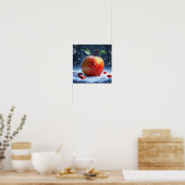 Winter Appellandschap Knus Sneeuw Natuur Poster (Keuken)