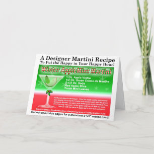 WINTER APPLE MINT CHRISTMAS MARTINI RECIPE CARD FEESTDAGEN KAART