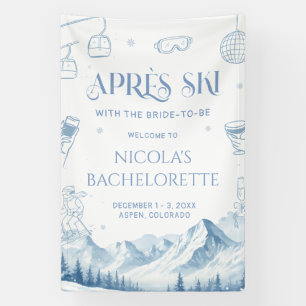 Winter Après Ski Bachelorette-feest verwelkoming Spandoek