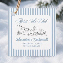Winter Après Ski Bachelorette-feestje Bedankjes Labels