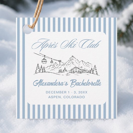 Winter Après Ski Bachelorette-feestje Bedankjes Labels