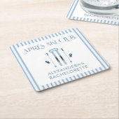 Winter Après-Ski Bachelorette-feestje Kartonnen Onderzetters (Schuin)