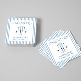 Winter Après-Ski Bachelorette-feestje Kartonnen Onderzetters