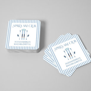 Winter Après-Ski Bachelorette Feestje  Kartonnen Onderzetters