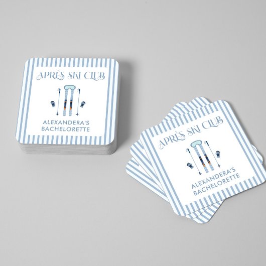 Winter Après-Ski Bachelorette-feestje Kartonnen Onderzetters