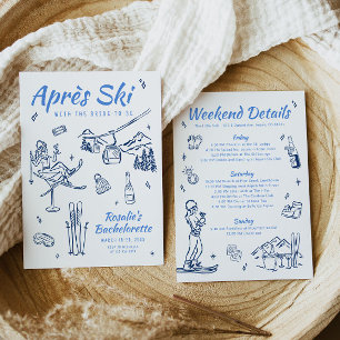 Winter Apres Ski Bachelorette Kaart